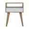 Capsule Carved Bedside with Open Slot Sleeping Artisan Furniture 