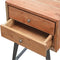 Caramel Bedside with Iron Legs Sleeping Artisan Furniture 