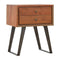 Caramel Bedside with Iron Legs Sleeping Artisan Furniture 