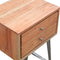 Caramel Bedside with Iron Legs Sleeping Artisan Furniture 