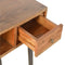 Caramel Writing Desk with Iron Legs Living Artisan Furniture 
