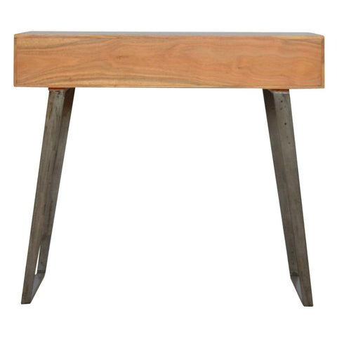 Caramel Writing Desk with Iron Legs Living Artisan Furniture 