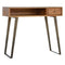 Caramel Writing Desk with Iron Legs Living Artisan Furniture 