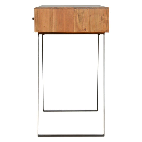 Caramel Writing Desk with Iron Legs Living Artisan Furniture 