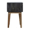 Carbon Black Open Bedside Sleeping Artisan Furniture 