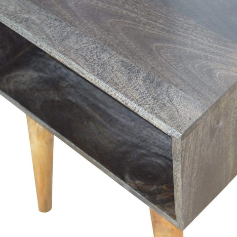 Carbon Black Open Bedside Sleeping Artisan Furniture 