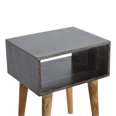 Carbon Black Open Bedside Sleeping Artisan Furniture 