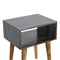 Carbon Black Open Bedside Sleeping Artisan Furniture 