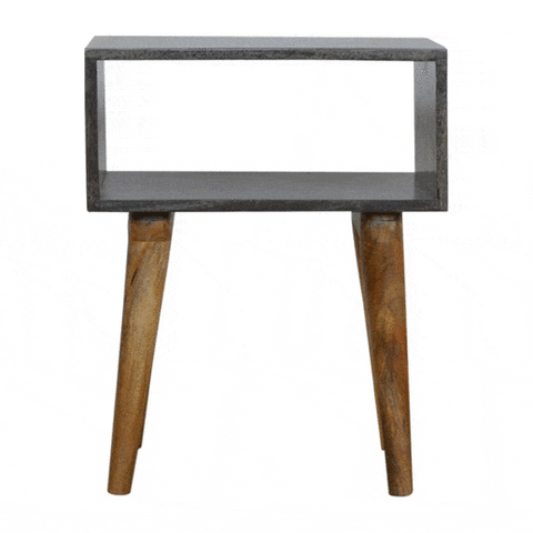 Carbon Black Open Bedside Sleeping Artisan Furniture 