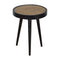 Carbon Black Rattan End Table Living Artisan Furniture 