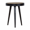 Carbon Black Rattan End Table Living Artisan Furniture 