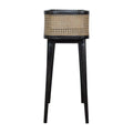 Carbon Black Rattan Tray Table Accessories Artisan Furniture 