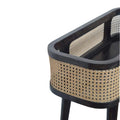 Carbon Black Rattan Tray Table Accessories Artisan Furniture 