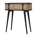 Carbon Black Rattan Tray Table Accessories Artisan Furniture 