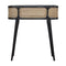 Carbon Black Rattan Tray Table Accessories Artisan Furniture 