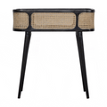Carbon Black Rattan Tray Table Accessories Artisan Furniture 