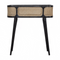 Carbon Black Rattan Tray Table Accessories Artisan Furniture 