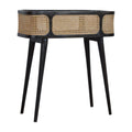 Carbon Black Rattan Tray Table Accessories Artisan Furniture 