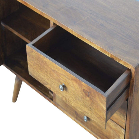 Carved Chestnut Storage Cabinet Living Artisan Furniture 