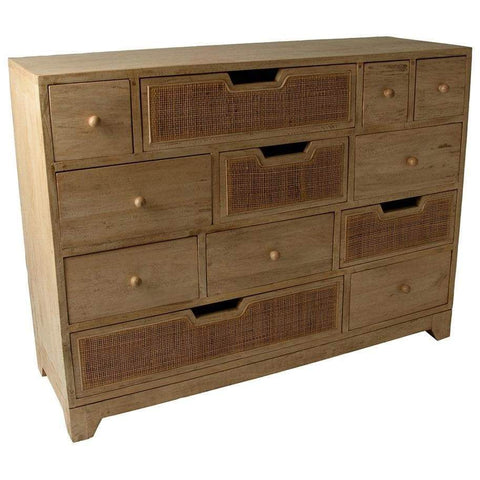 Casso Rattan Style Chest of 12 Drawers Furniture > Bedroom > Chest Of Drawers Bluebone 