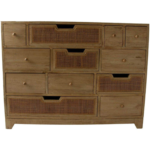 Casso Rattan Style Chest of 12 Drawers Furniture > Bedroom > Chest Of Drawers Bluebone 