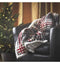 Check Sherpa Throw Grey & Red Accessories Regency Studio 