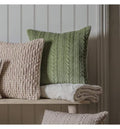 Chenille Embroidered Cushion Sage Accessories Regency Studio 