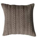 Chenille Embroidered Cushion Taupe Accessories Regency Studio 