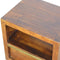 Chestnut Bedside with Gold Bar Sleeping Artisan Furniture 