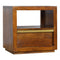 Chestnut Bedside with Gold Bar Sleeping Artisan Furniture 