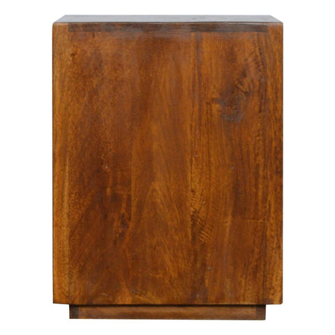 Chestnut Bedside with Gold Bar Sleeping Artisan Furniture 