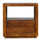 Chestnut Bedside with Gold Bar Sleeping Artisan Furniture 
