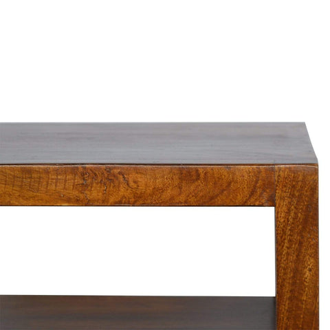 Chestnut Bedside with Gold Bar Sleeping Artisan Furniture 