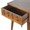 Chestnut Brass Inlay Cut Out Bedside Sleeping Artisan Furniture 