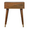 Chestnut Brass Inlay Cut Out Bedside Sleeping Artisan Furniture 