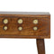 Chestnut Brass Inlay Cut Out Bedside Sleeping Artisan Furniture 