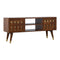 Chestnut Brass Inlay Cut Out Media Unit Living Artisan Furniture 