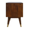 Chestnut Brass Inlay Cut Out Media Unit Living Artisan Furniture 