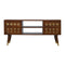 Chestnut Brass Inlay Cut Out Media Unit Living Artisan Furniture 