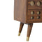 Chestnut Brass Inlay Cut Out Media Unit Living Artisan Furniture 