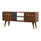 Chestnut Brass Inlay Cut Out Media Unit Living Artisan Furniture 