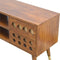 Chestnut Brass Inlay Cut Out Media Unit Living Artisan Furniture 