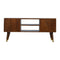 Chestnut Brass Inlay Cut Out Media Unit Living Artisan Furniture 