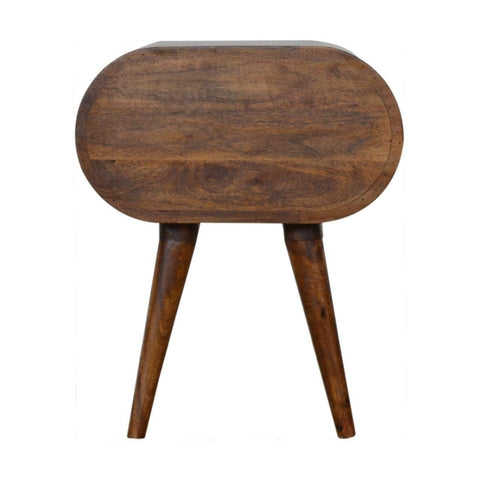 Chestnut Circular Bedside Sleeping Artisan Furniture 