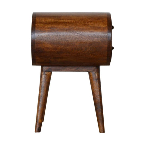 Chestnut Circular Bedside Sleeping Artisan Furniture 