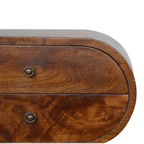 Chestnut Circular Bedside Sleeping Artisan Furniture 