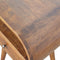 Chestnut Circular Bedside with Open Slot Sleeping Artisan Furniture 