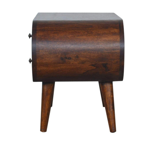Chestnut Circular Media Unit Living Artisan Furniture 