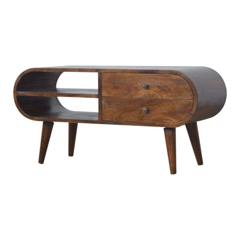 Chestnut Circular Media Unit Living Artisan Furniture 