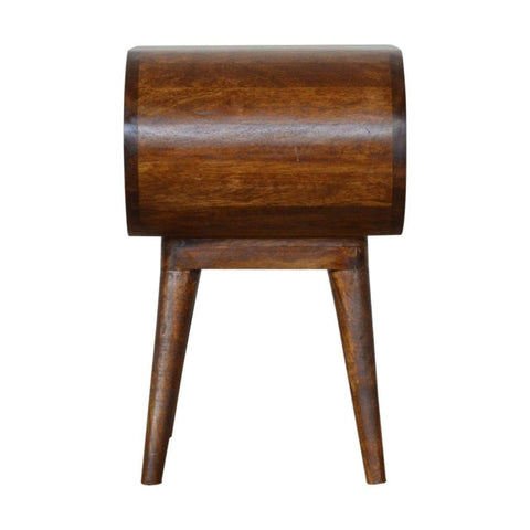 Chestnut Circular Open Bedside Sleeping Artisan Furniture 